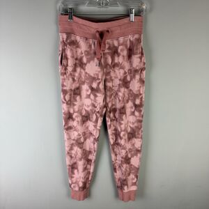 Athleta Balance Printed Jogger Pants Tie Dye Pink Size XS